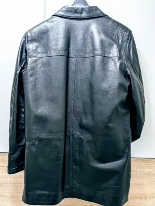 Giacca Uomo Vera Pelle Nera XL Nuovo senza cartell