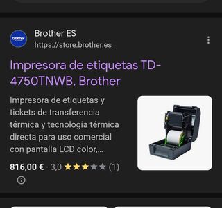 Impresora de etiquetas Brother TD-4750TNWB
