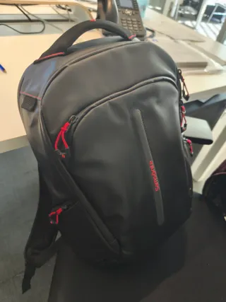 Mochila Samsonite Ecodriver M USB Negra y Roja