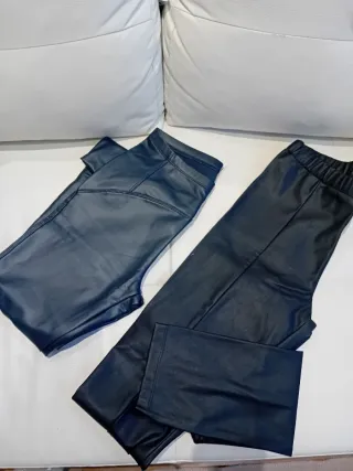 Lote Pantalones Vaqueros, cuero negro azul marino