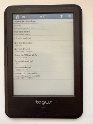 EBOOK TAGUS LUX PANTALLA RETROILUMINADA