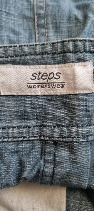 Gonna jeans a pieghe