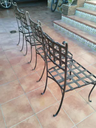 Juego 4 Sillas Hierro Forjado