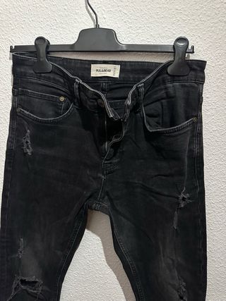 Pantalón Vaquero Roto Pull&Bear Negro