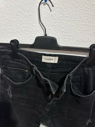 Pantalón Vaquero Roto Pull&Bear Negro