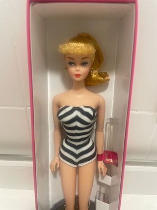 Barbie costume da bagno bianco e nero