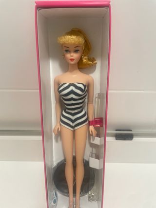 Barbie costume da bagno bianco e nero