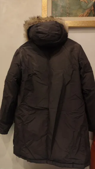 Parka Woolrich nera con cappuccio taglia S