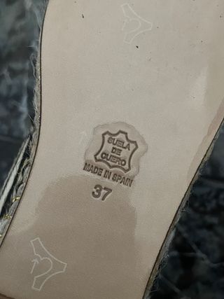 Alpargatas cebra talla 37