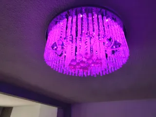 Lámpara de techo colgante de cristal