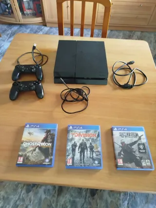 PS4 Consola + 2 Mandos + 3 Juegos