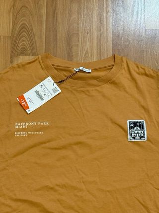 Camiseta Zara Naranja Talla L