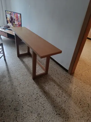 Mesa de comedor plegable de madera
