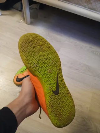 Zapatillas Fútbol Sala Nike Verde Naranja