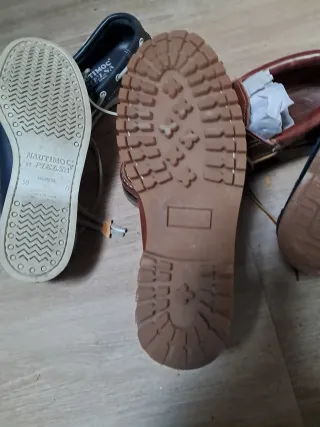 Zapatos náuticos niño azul y marrón