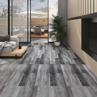Suelo PVC gris - Laminas autoadhesivas