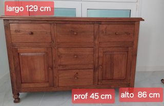 MUEBLE COLONIAL CON CAJONES ANTAS L.129 P.45 H.86