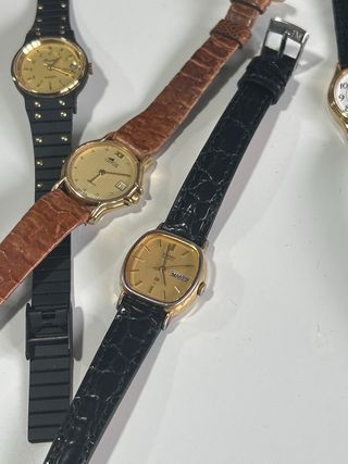 Reloj Seiko Quartz Dorado y Negro