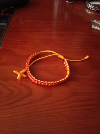 Pulsera hilo seda bandera España