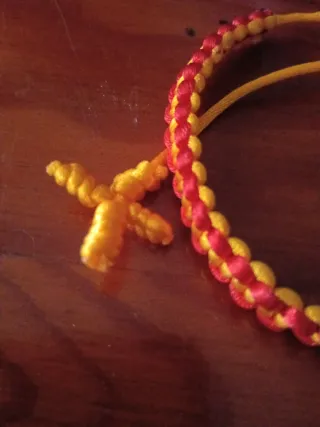 Pulsera hilo seda bandera España