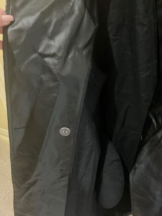 Trench nero in ecopelle