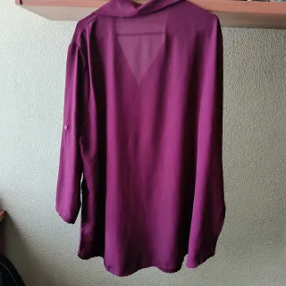 Camisa larga morada talla XXXL