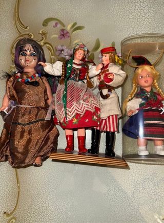 Lotto 4 bambole antiche