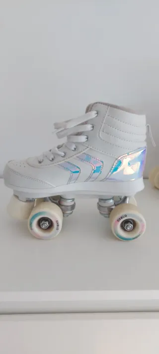 Patines infantiles blancos talla 34