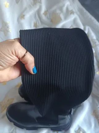 Botas negras altas  con suela track