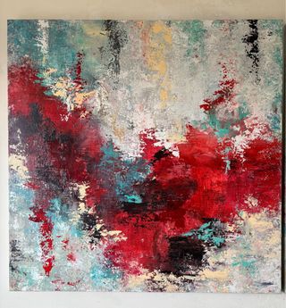 2 Quadri astratti moderni. 90 x 90 cm ciascuno