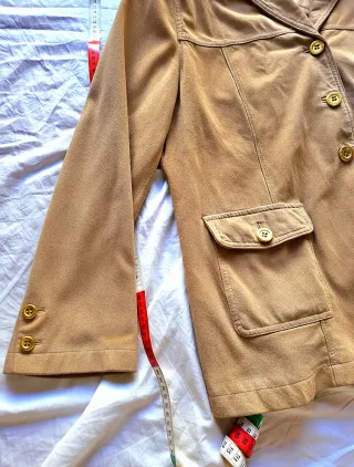 Giacca Elena Mirò Pelle Scamosciata Beige