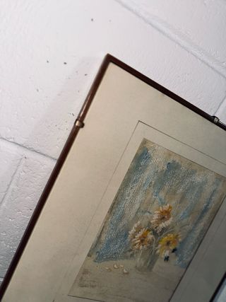 Antico quadro floreale firmato