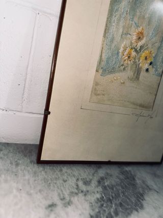 Antico quadro floreale firmato