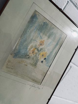 Antico quadro floreale firmato