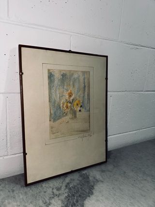 Antico quadro floreale firmato