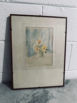 Antico quadro floreale firmato