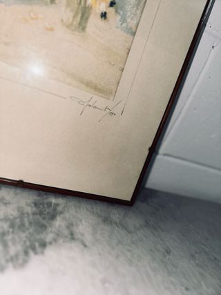 Antico quadro floreale firmato