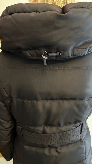 Abrigo Zara Plumas Negro