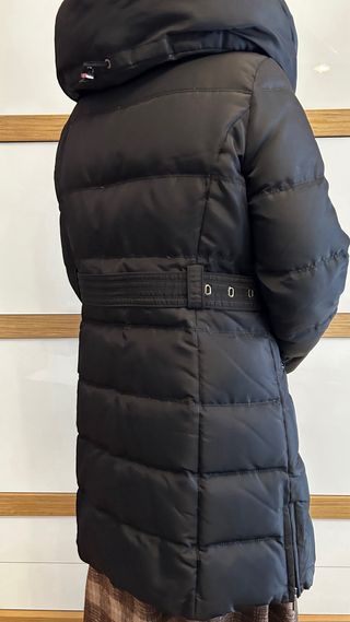 Abrigo Zara Plumas Negro