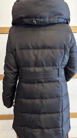 Abrigo Zara Plumas Negro