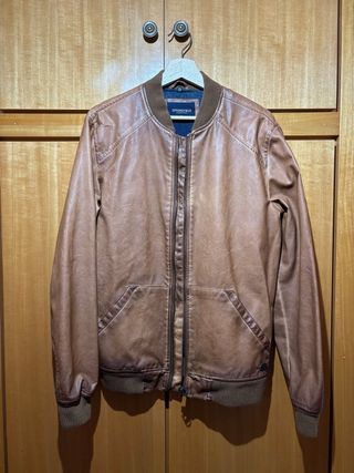 Chaqueta polipiel Springfield marrón