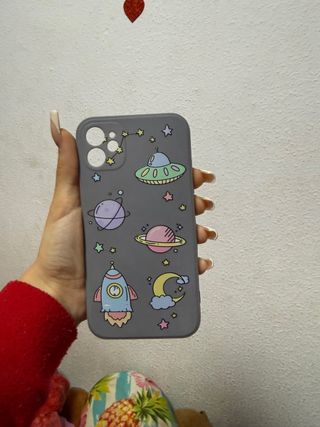 Custodia per iPhone 11 con spazio, stelle e pianeti