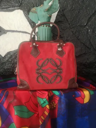 Bolso Loewe Vintage Rojo y Marrón