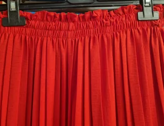 Gonna pantaloni plissettata rossa tg unica