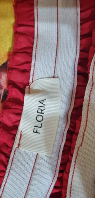 Gonna pantaloni plissettata rossa tg unica