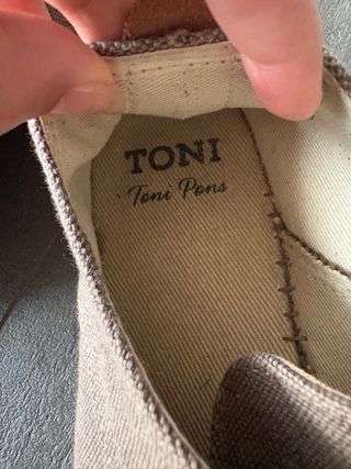 Zapatos de hombre de lona beige y gris
