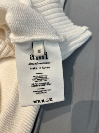 Jersey Ami Paris Blanco Corazón Rojo