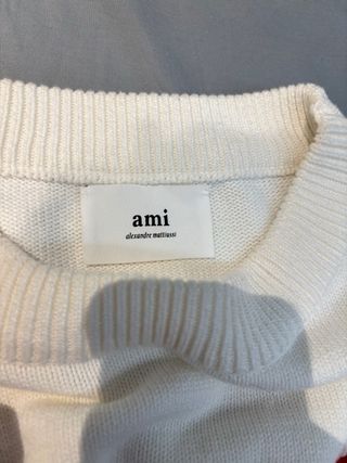 Jersey Ami Paris Blanco Corazón Rojo