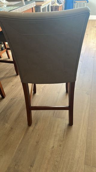 Sillas altas Beige polipiel y Madera