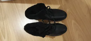 Botines de piel negros talla 38